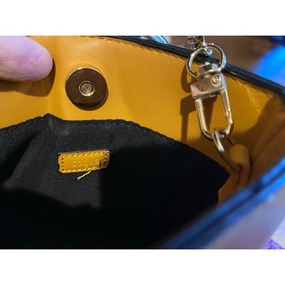 Co Lab Bangle Tote Bucket Vegan Tan w/ Gold Chain Purse Bag by Christopher Kon - Picture 7 of 11